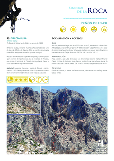 Rock Trails - Peñón de Ifach - Route 35 - Directa Rusa (in Spanish)