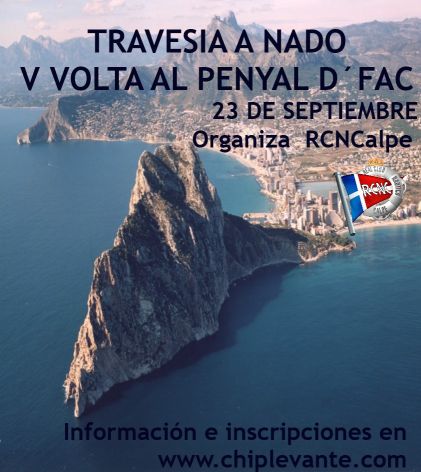 Ja Estan Obertes Les Inscripcions Per A la Travessia Nadant V Volta al Penyal D' Ifac.