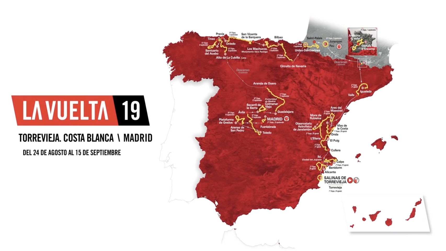 mapa rutas vuelta ciclista