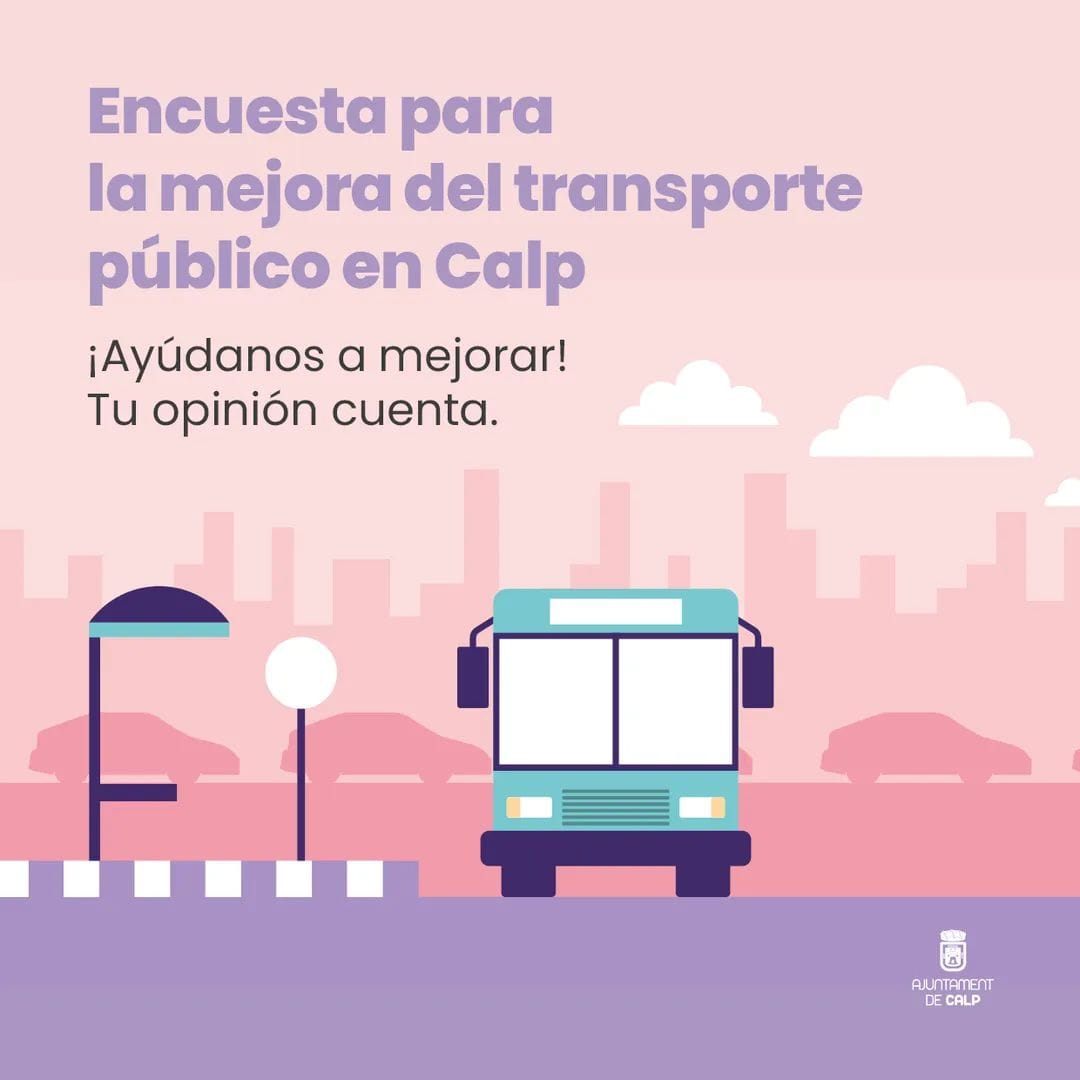 El Ayuntamiento de Calp pregunta a sus vecinos su opinión y necesidades sobre el transporte público en el municipio