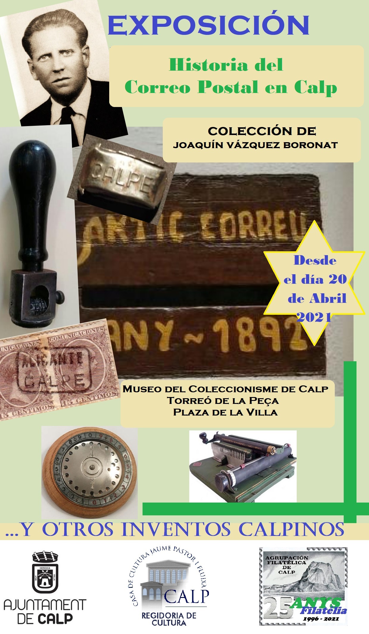 HISTORIA DEL CORREO POSTAL EN CALP. COLECCIÓN DE JOAQUÍN VÁZQUEZ