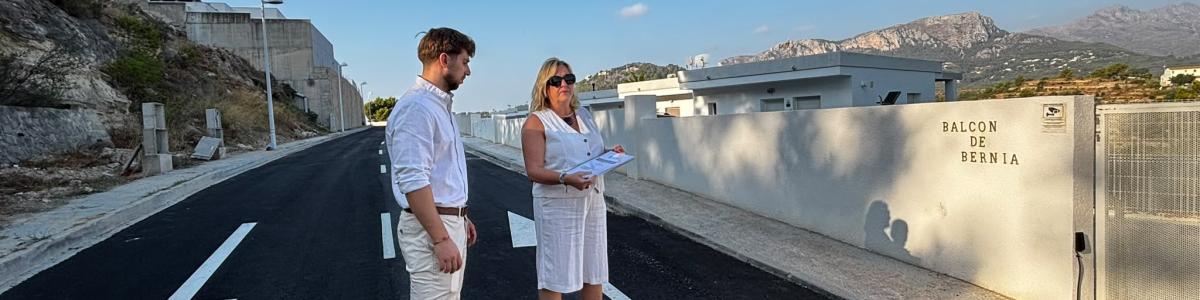 Finalitzen les obres de reconstrucció del vial d'accés a la urbanització Balcón de Bernia