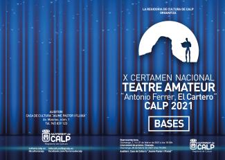 X Certamen Nacional Teatre Amateur Antonio Ferrer el Cartero. Calp 2021. Bases