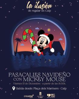 Pasacalles navideño con Mickey Mouse
