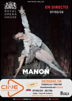 "Manon" (retransmisión en directo desde "The Royal Opera House" de Londres)
