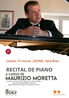 CARTEL CONCIERTO PIANO DE MAURIZIO MORETTA