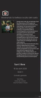 PONÈNCIA XAVI BOU: MOSTRANT LA BELLESA OCULTA DEL VOL