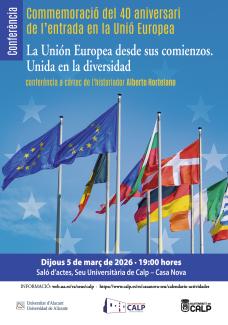 LA CONFERÈNCIA: COMMEMORACIÓ DEL 40 ANIVERSARI DE L'ENTRADA A LA UE