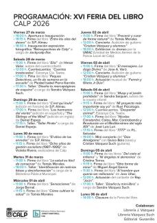 PROGRAMACIÓ XVI FIRA DEL LLIBRE 2026