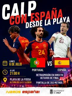 CALP AMB ESPANYA DES DE LA PLATJA: ESPANYA vs. PORTUGAL