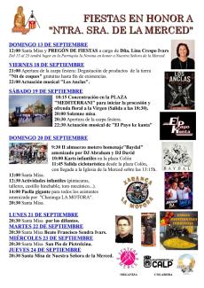 FESTES EN HONOR A NTRA. Sra. DE LA MERCÈ 2026
