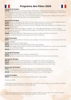 PROGRAMME DES FÊTES DES MAURES ET CHRÉTIENS – OCTOBRE 2026