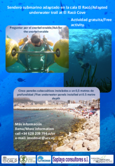 Informationen angepasster Unterwasserpfad Cala el Racó (Spanisch / Englisch)