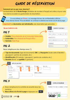 Guide pour la réservation et recommandations pour la visite