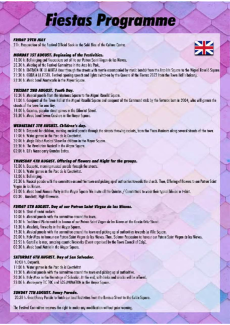 Program of Patronal Festivities