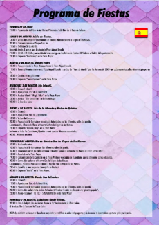 Programa de Fiestas Patronales