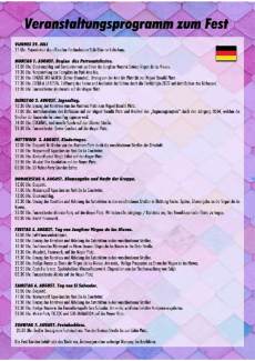 Programm zum Schutzpatronfest