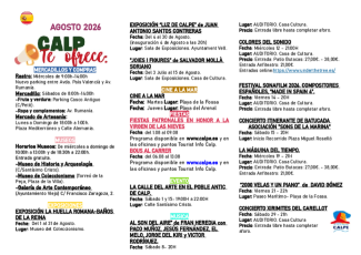 CALP TE OFRECE AGOSTO 2026